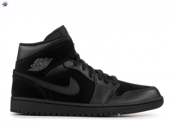 Meilleures Air Jordan 1 Mid Noir Gris (554724-050)