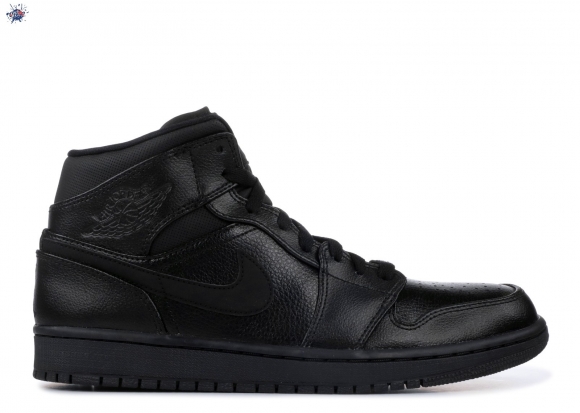 Meilleures Air Jordan 1 Mid Noir Noir (554724-030)