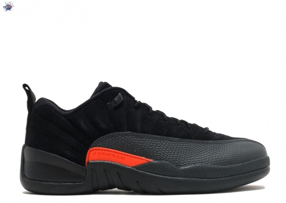 Meilleures Air Jordan 12 Low Retro "Max Orange" Noir Orange (308317-003)