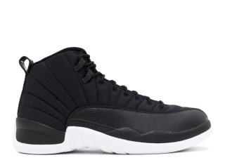 Meilleures Air Jordan 12 Retro "Nylon" Noir Blanc (130690-004)