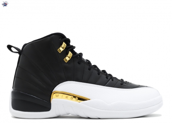 Meilleures Air Jordan 12 Retro "Wings" Noir Blanc Or (848692-033)