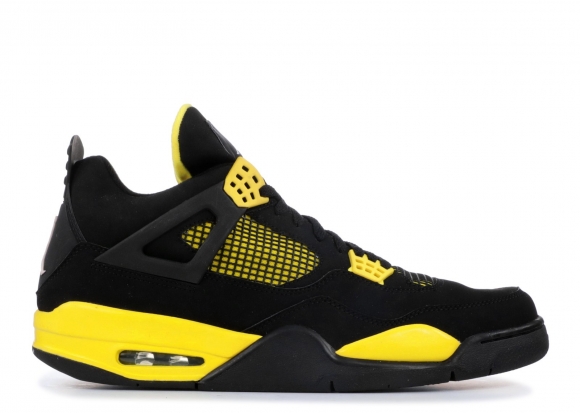 Meilleures Air Jordan 4 Retro Ls "Thunder" Noir Jaune (314254-071)