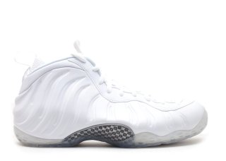 Meilleures Nike Air Foamposite One "White Out" Blanc Métallique Argent (314996-100)