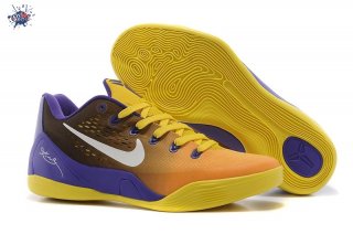 Meilleures Nike Kobe IX 9 Low Em Jaune Noir Blanc