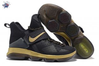 Meilleures Nike Lebron XIV 14 Noir Or Noir