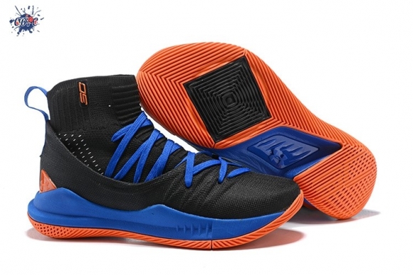 Meilleures Under Armour Curry 5 Noir Bleu Orange