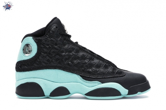 Meilleures Air Jordan 13 (GS) Retro Noir Île Vert (884129-030)