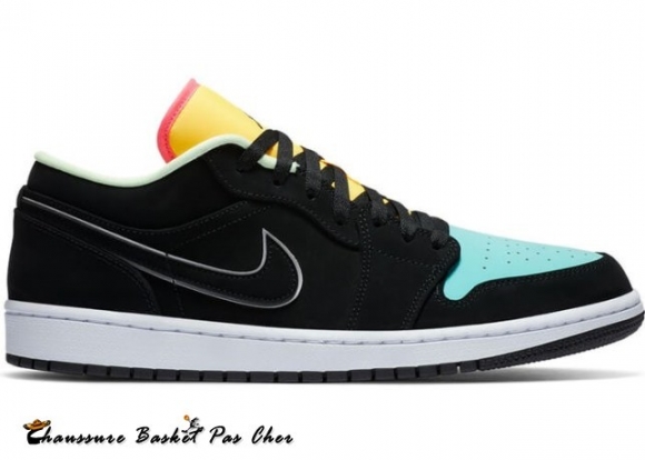 Air Jordan 1 Low Noir Aurora Vert Orange (CK3022-013)