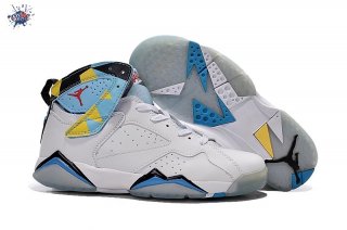 Meilleures Air Jordan 7 Blanc Bleu Jaune