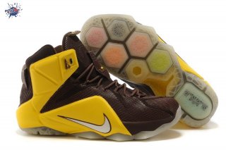 Meilleures Nike Lebron 12 Jaune Noir