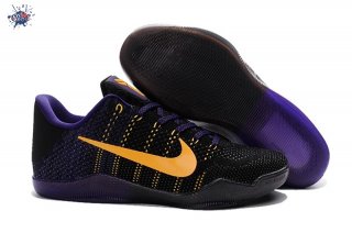 Meilleures Nike Zoom Kobe 11 Elite Noir Jaune Pourpre